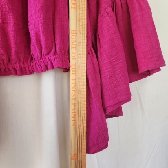 Olivaceous Long Sleeve Top Woman XL Boho Whimsy Romantic Fairy Bell Magenta Pink - Picture 6 of 10
